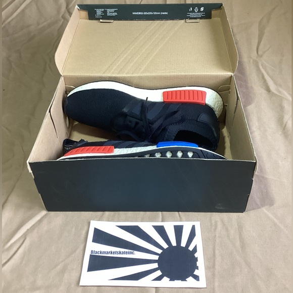 Adidas NMD R1 Black Lush Red 2015 S79168 Men's Size 10.5 - Picture 2 of 6